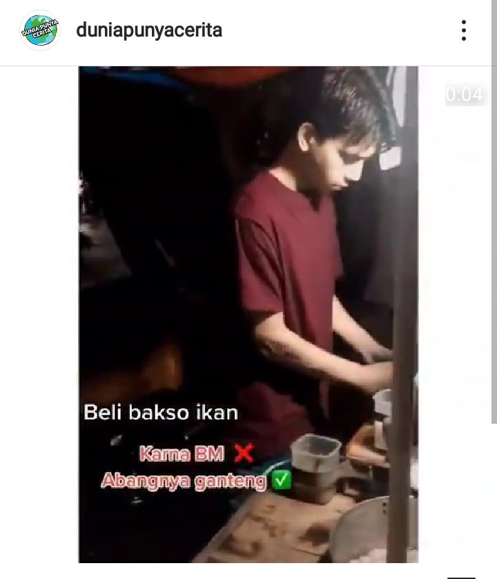Abang bakso ganteng mirip Raffi Ahmad viral