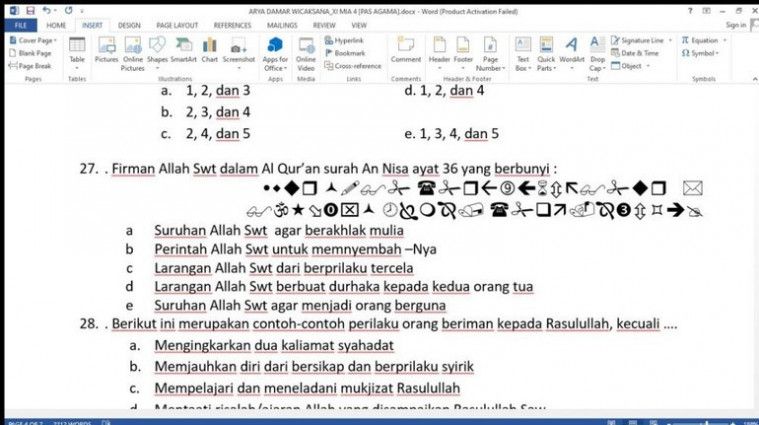 Jawaban realistis seorang murid