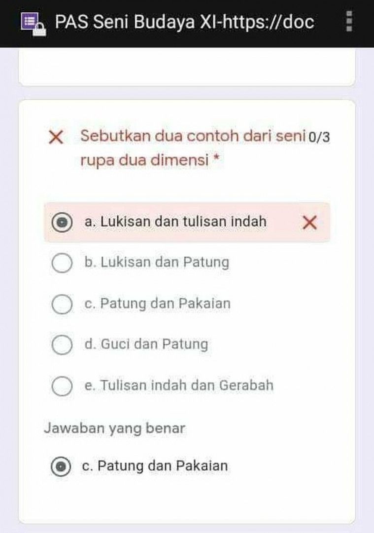 Jawaban realistis seorang murid