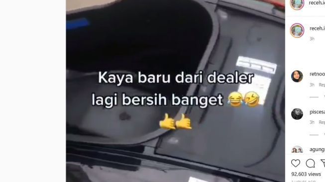 Bagian dalam motor yang kinclong banget