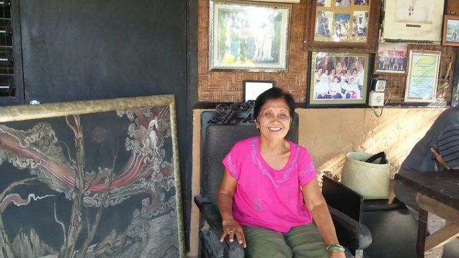 Potret Bung Karno dan Ni Luh Putu Sugianitri