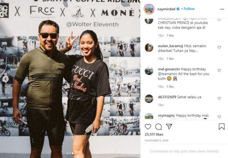 Naysila Mirdad dan kekasihnya.