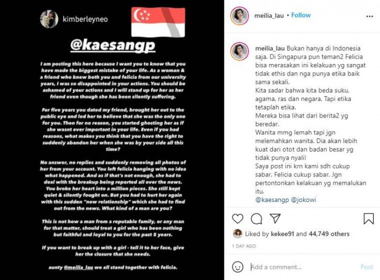 Potret kebersamaan Felicia dan keluarga Kaesang.