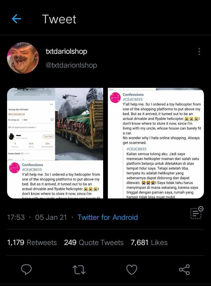 Tweet @txtdarionlshop
