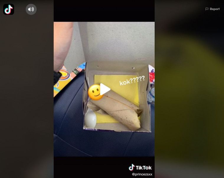 Nasi kotak isi nasi kotak dari maskapai delay yang viral di TikTok