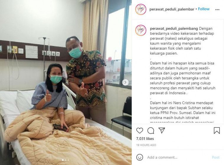 Kondisi terkini perawat yang dijambak dan ditendang oleh pelaku di rumah sakit