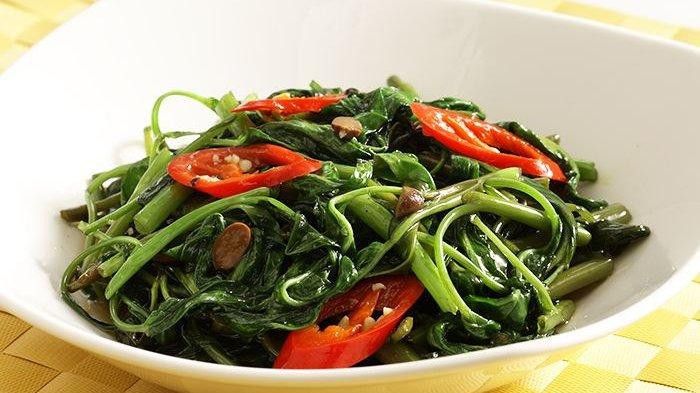 Ilustrasi tumis kangkung