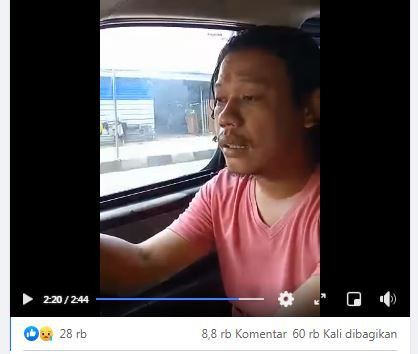 Viral sopir curhat nangis