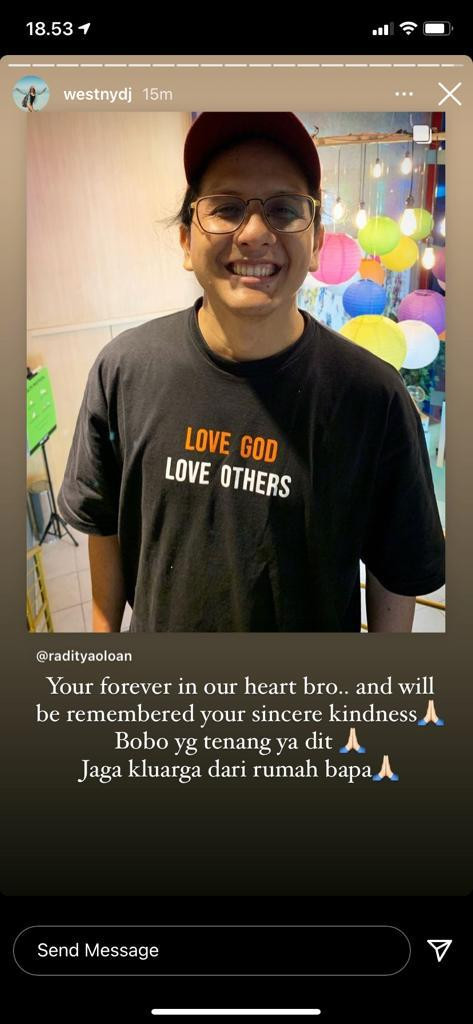 Raditya Oloan meninggal dunia