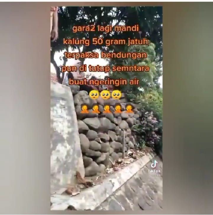 Kalung emas 50 gram hilang di kanal