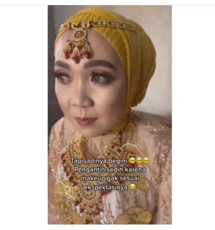 Mempelai wanita dimake up ulang karena salah pilih MUA