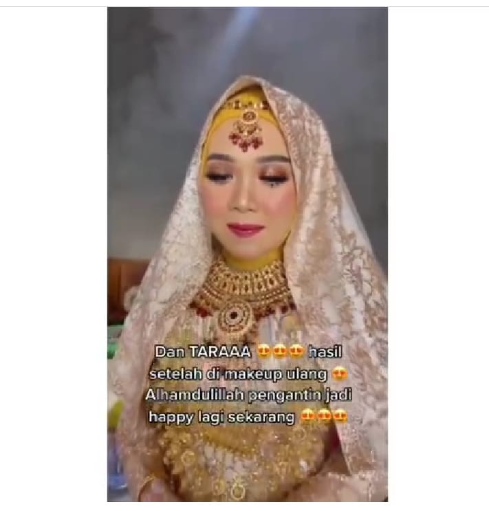 Mempelai wanita dimake up ulang karena salah pilih MUA