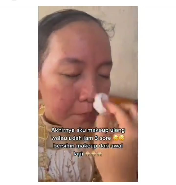Mempelai wanita dimake up ulang karena salah pilih MUA