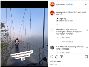 Jembatan gantung dijuluki jembatan shiratal mustaqim